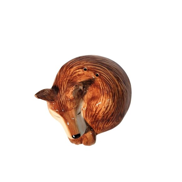 Fitz & Floyd Tallyho Fox 1991 Set Salt And Pepper Reynard...
